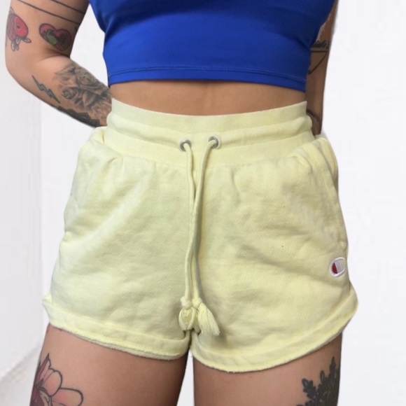 2/$20 🛍️ CHAMPION | YELLOW REVERSE WEAVE SHORTS - Picture 2 of 6